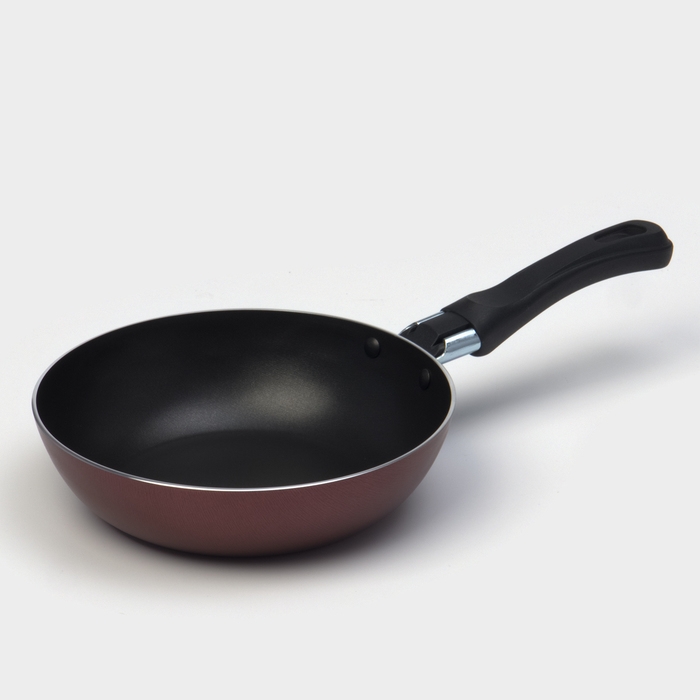 Сковорода Доляна Promo, d=16 см, пластиковая ручка, антипригарное покрытие, цвет бордовый Сковорода Доляна Promo, d=16 см, пластиковая ручка, антипригарное покрытие, цвет бордовый