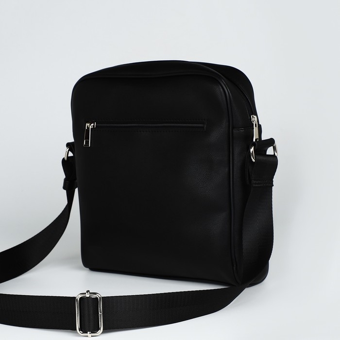 Сумка мужская через плечо TEXTURA, искусственная кожа, цвет чёрный Сумка мужская через плечо TEXTURA, искусственная кожа, цвет чёрный