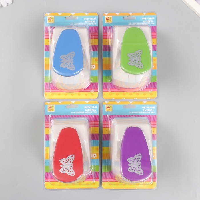 Дырокол фигурный рисунок 4,5х3,5 см Дырокол фигурный рисунок 4,5х3,5 см "Ажурная бабочка" МИКС 10х11,5х7,5 см