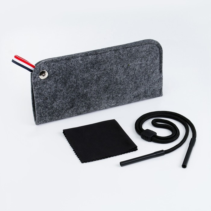 Футляр для очков, салфетка, цепочка, набор Футляр для очков, салфетка, цепочка, набор