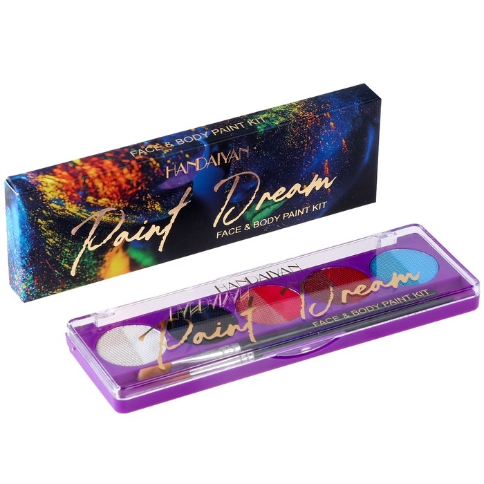 Аквагрим для лица и тела, кисточка, 10 цветов Аквагрим для лица и тела, кисточка, 10 цветов