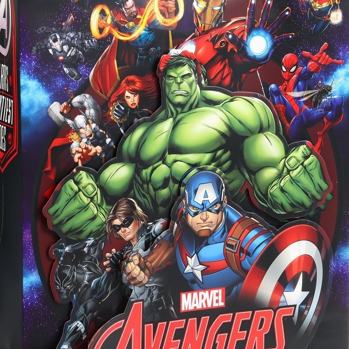 Пакет подарочный 3Д 40х31х11.5 см, Мстители