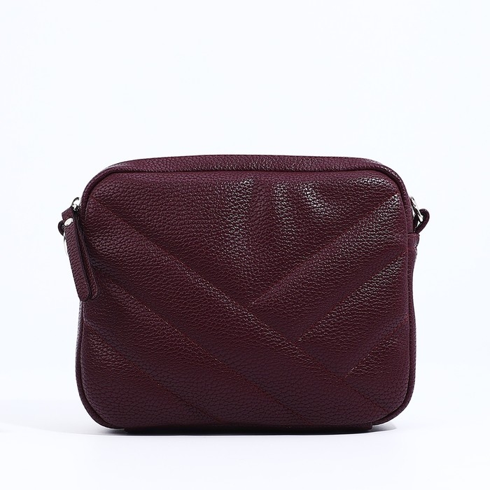 Сумка кросс-боди RICHET на молнии, наружный карман, цвет бордовый