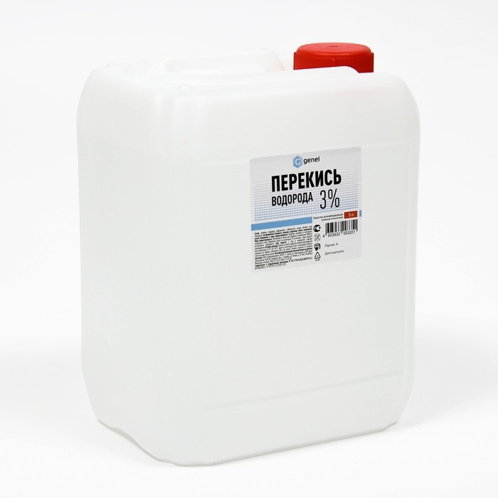 Перекись водорода LekSa, 3 %, 5 л Перекись водорода LekSa, 3 %, 5 л