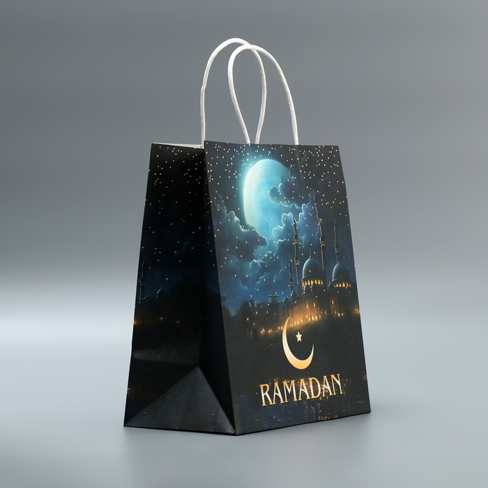 Пакет подарочный крафтовый, упаковка, Ramadan, 22 х 25 х 12 см Пакет подарочный крафтовый, упаковка, Ramadan, 22 х 25 х 12 см