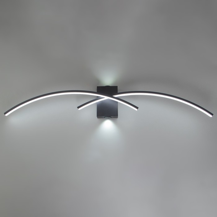 Бра "Линии" LED 35Вт 6000К чёрный 100х6х15 см
