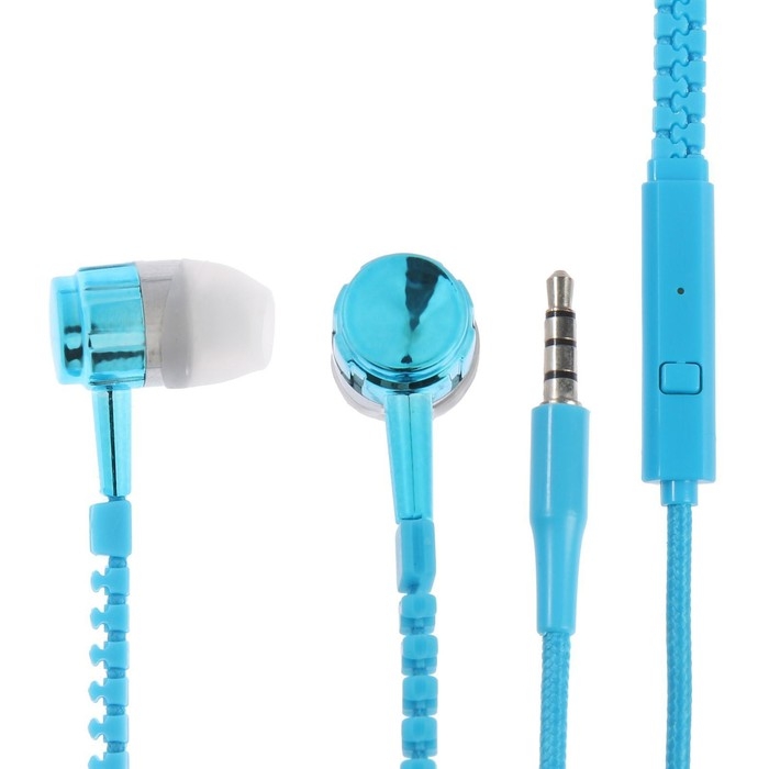 Наушники LuazON VBT 1.10 Наушники LuazON VBT 1.10 "Молния", вакуумные, микрофон, синие