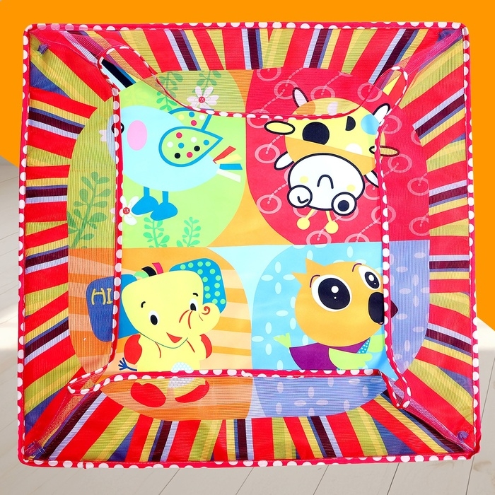 Развивающий коврик с бортиками «Счастливый малыш», 18 шариков в комплекте Развивающий коврик с бортиками «Счастливый малыш», 18 шариков в комплекте