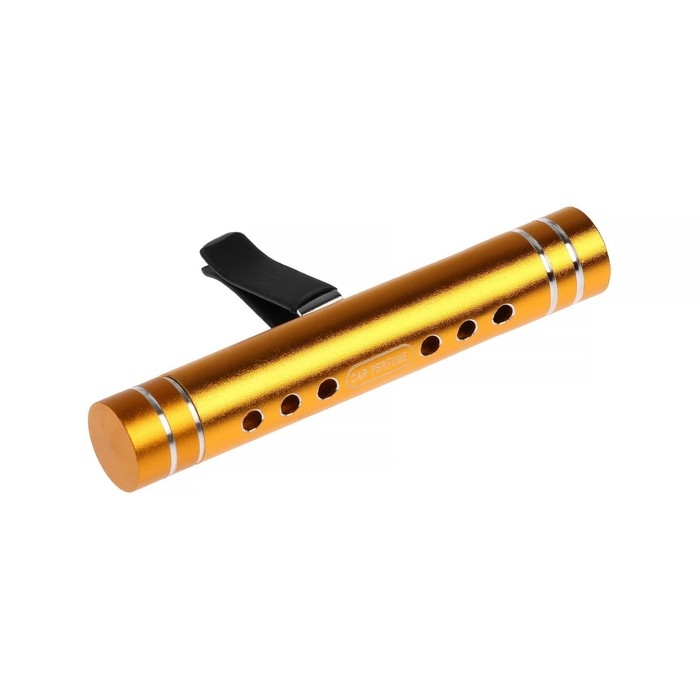 Ароматизатор в дефлектор Grand Caratt, металл, 8 см, апельсин, золотой Ароматизатор в дефлектор Grand Caratt, металл, 8 см, апельсин, золотой