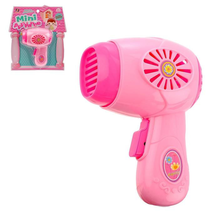 Бытовая техника «Фен», звук, работает от батареек, МИКС Бытовая техника «Фен», звук, работает от батареек, МИКС