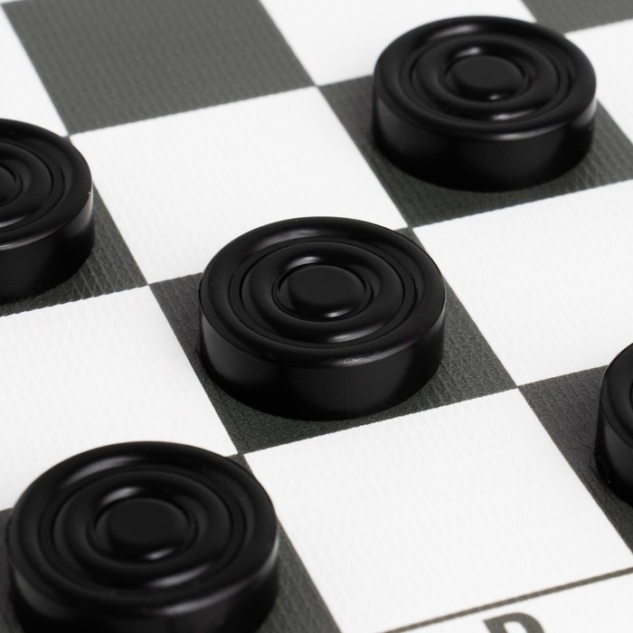 Шашки, настольная игра, поле винил 30 х 30 см, 24 шт, d-3 см, h-0.9 см, в тубусе Шашки, настольная игра, поле винил 30 х 30 см, 24 шт, d-3 см, h-0.9 см, в тубусе