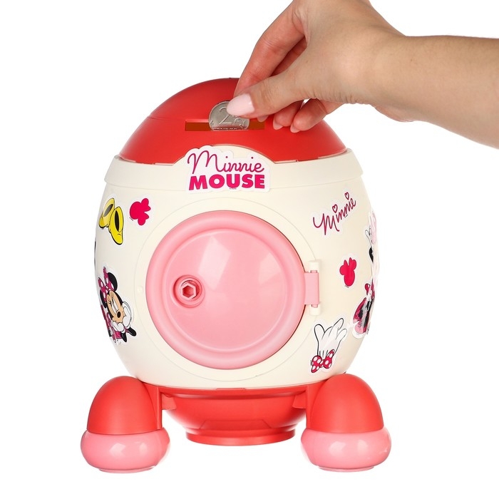 Копилка ракета с набором наклеек, 22,5 см х 18,5 см х 17,5 см Копилка ракета с набором наклеек, 22,5 см х 18,5 см х 17,5 см "Мышка", Минни Маус