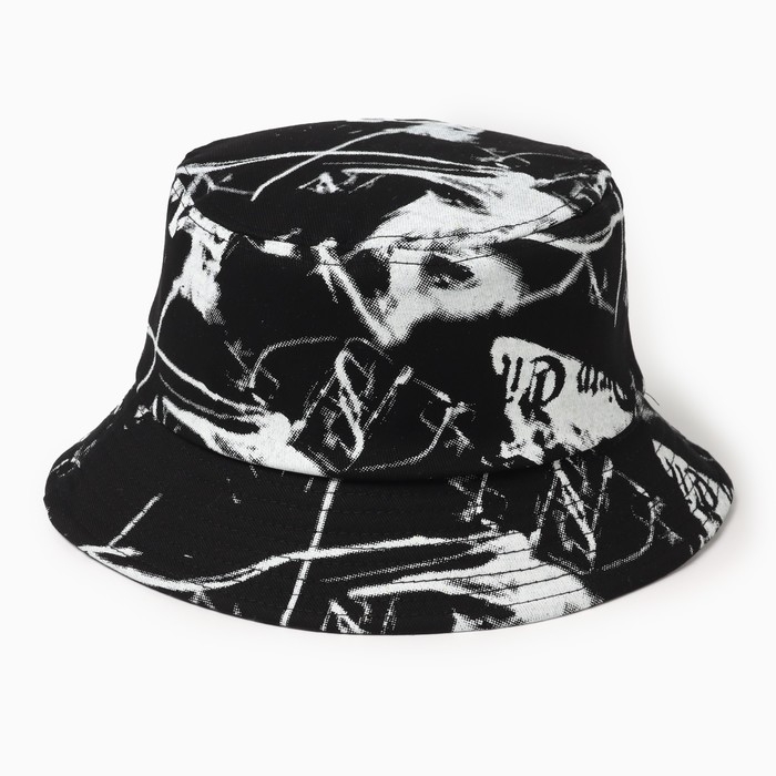 Панама детская MINAKU Панама детская MINAKU "Тай-Дай", цвет чёрный/белый, р-р 54