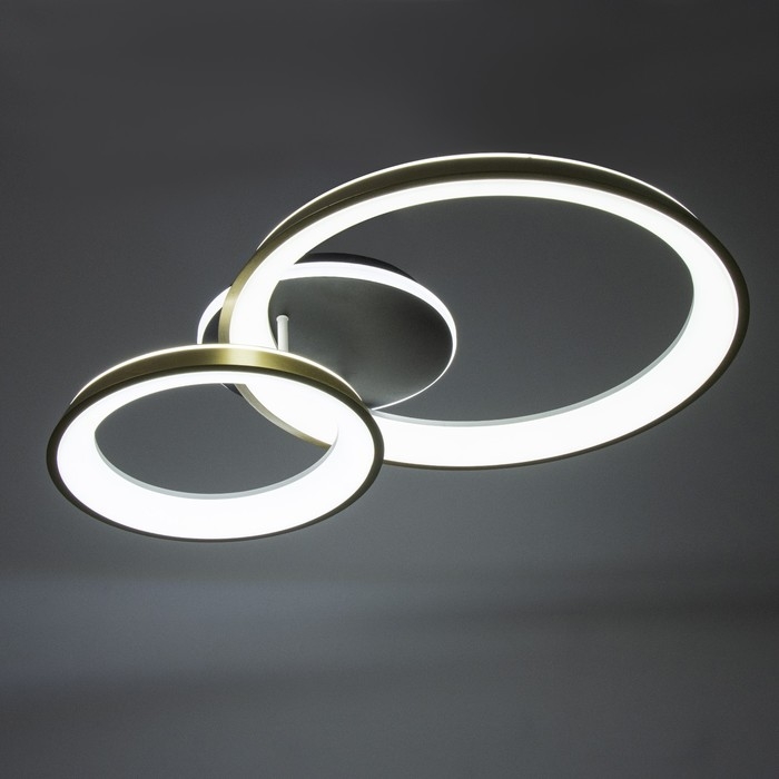 Люстра с ПДУ Люстра с ПДУ "Анелло" 2хLED 3000-6000К 184Вт черно-золотой 86х60х16 см BayerLux