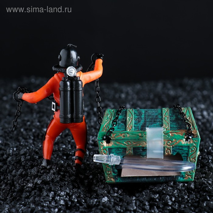 Распылитель подвижный  Распылитель подвижный "Аквалангист и сундук сокровищ"