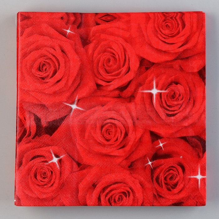 Салфетки бумажные «Букет роз», 33х33 см, набор 20 шт. Салфетки бумажные «Букет роз», 33х33 см, набор 20 шт.