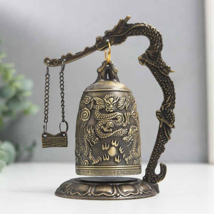 Колокол-гонг металл настольный  Колокол-гонг металл настольный "Дракон" 12х9х7 см