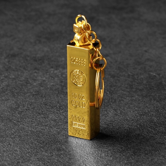 Вечная спичка "Слиток золота" туристическая 6 см, с кольцом