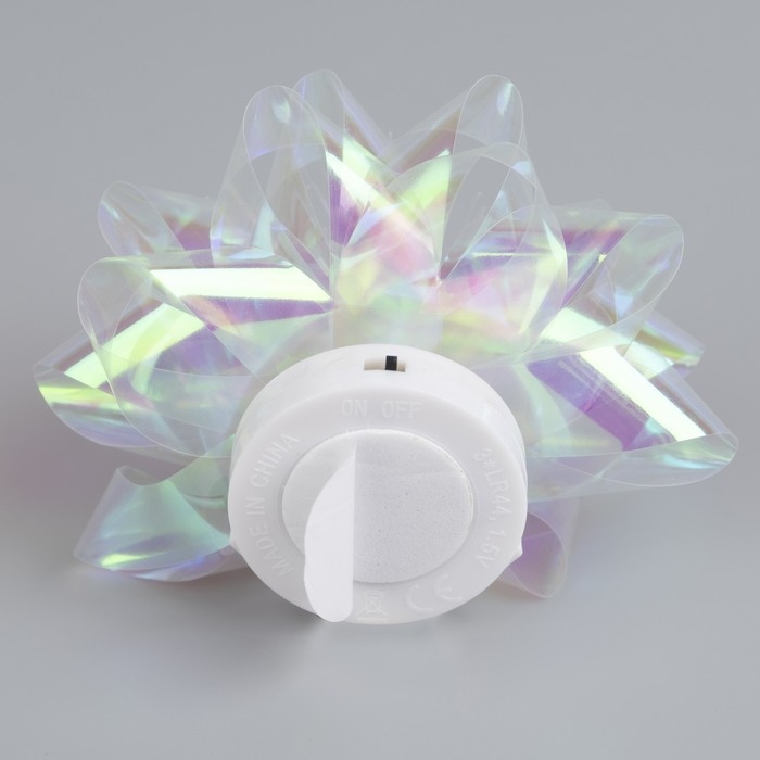 Светодиодная игрушка «Бант-звезда» 9 × 6 × 9 см, батарейки LR44х3 (в комплекте), свечение мульти, перламутровая Светодиодная игрушка «Бант-звезда» 9 × 6 × 9 см, батарейки LR44х3 (в комплекте), свечение мульти, перламутровая