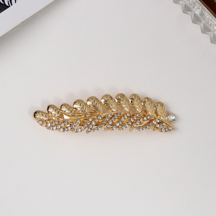 Заколка-автомат для волос Заколка-автомат для волос "Олвен" веточка, 7 см, золото