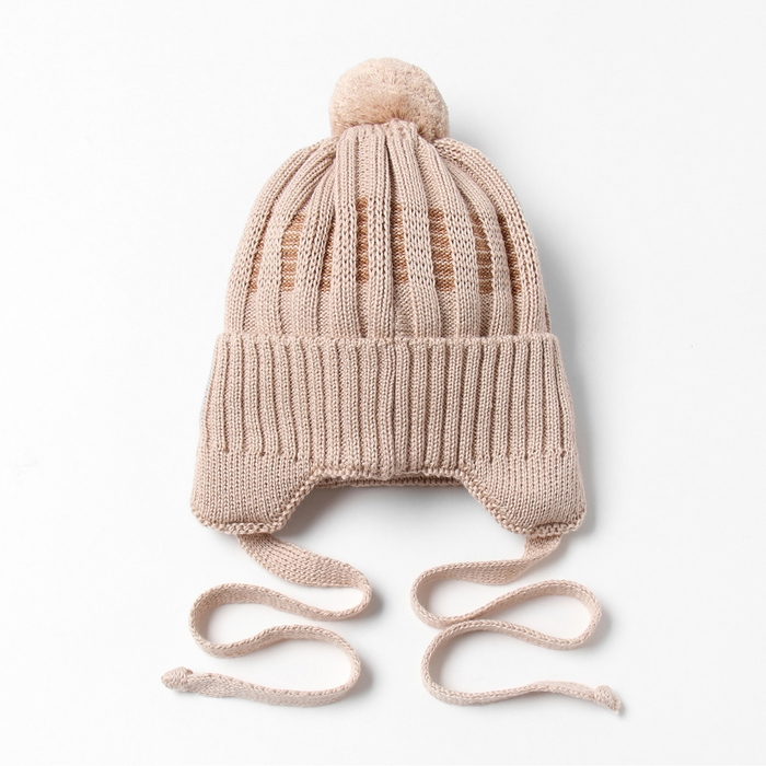 Шапка детская MINAKU, р-р 42-44, цвет бежевый Шапка детская MINAKU, р-р 42-44, цвет бежевый