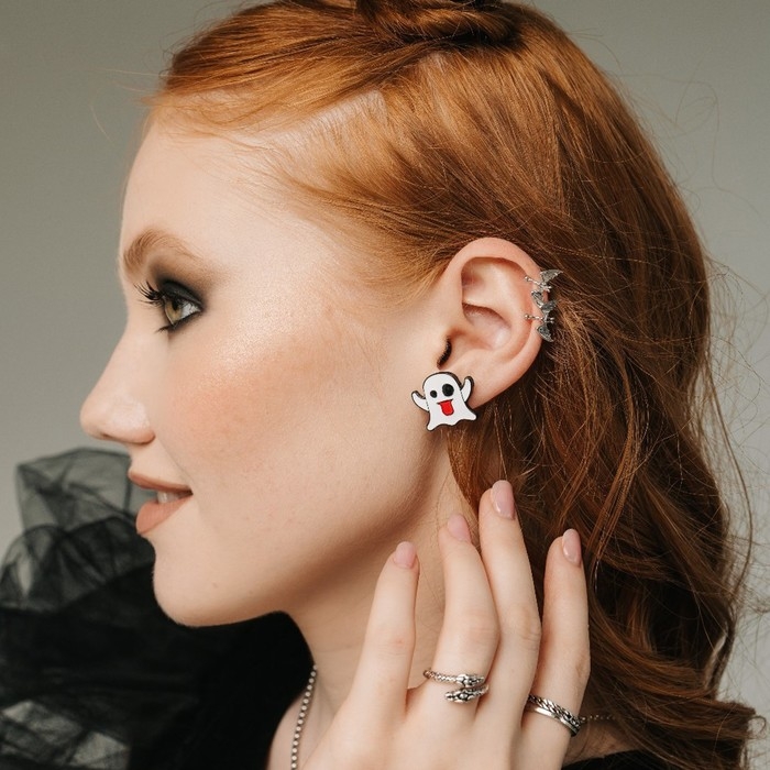 Серьги «Привидения» кривляки, цветные Серьги «Привидения» кривляки, цветные