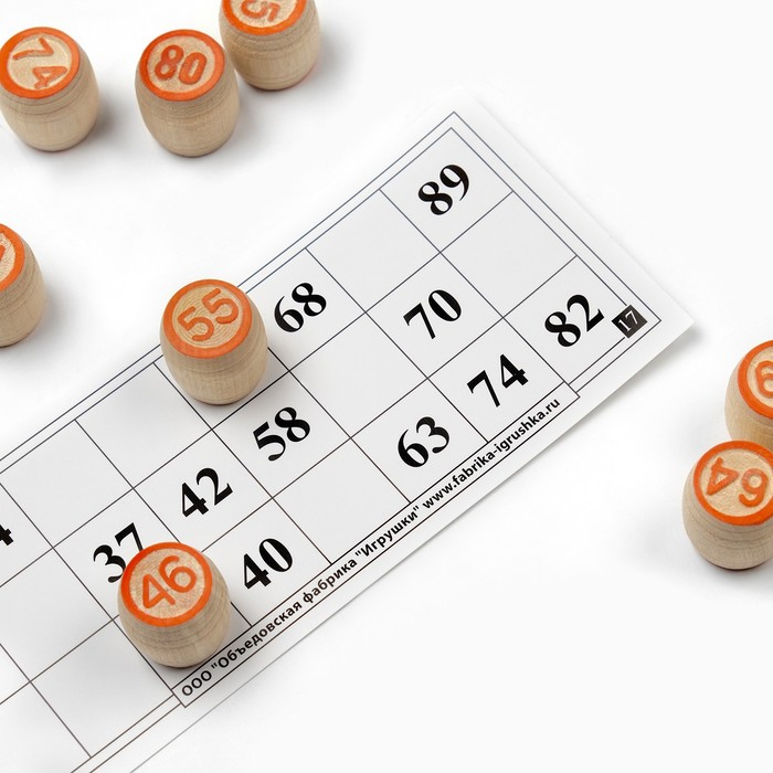Русское лото деревянное, подарочное, игра настольная  Русское лото деревянное, подарочное, игра настольная "Тройка", 24 карточки, 21 х 8 см