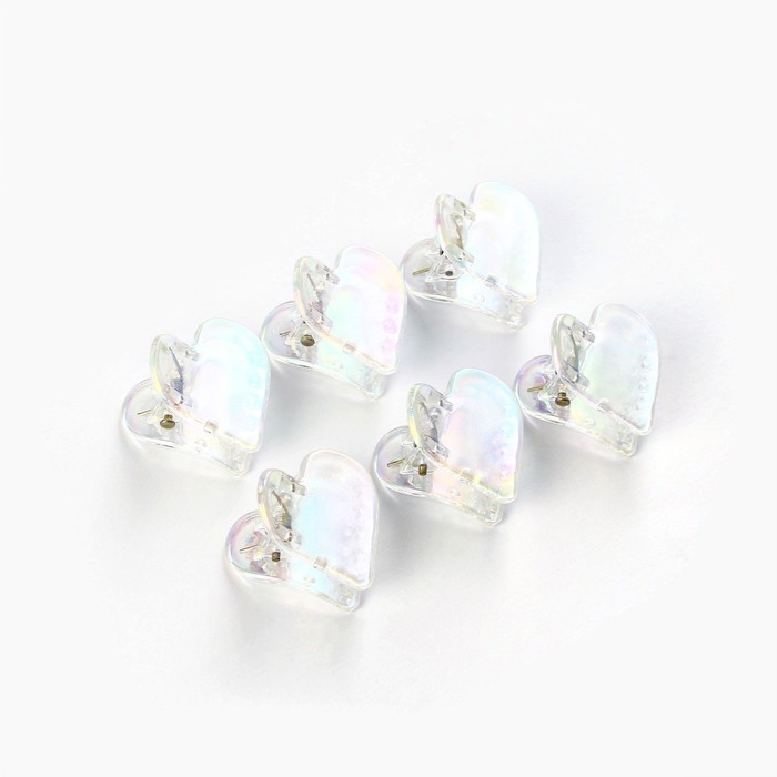 Краб для волос «Самой очаровательной», набор 6 шт, 1,5 х 1,5 см