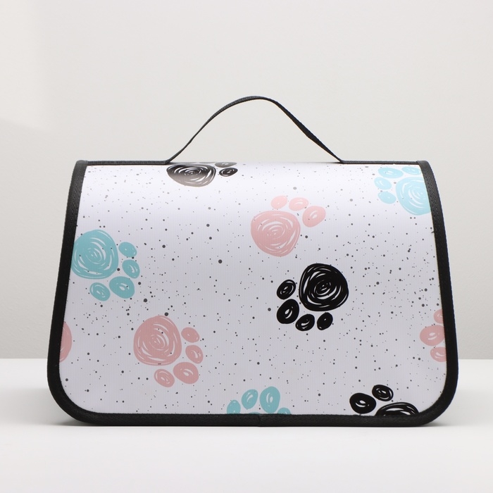 Сумка - переноска для животных каркасная, 40 х 25 х 25 см, белая с лапками Сумка - переноска для животных каркасная, 40 х 25 х 25 см, белая с лапками