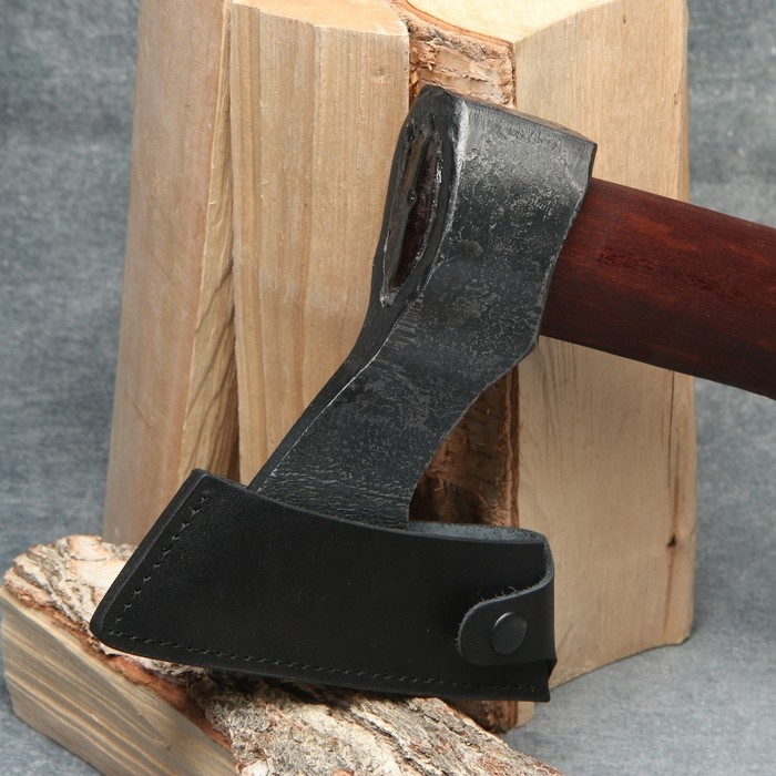 Топор охотничий кованый ТУНДРА ПРОФИ, топорище высшего сорта Топор охотничий кованый ТУНДРА ПРОФИ, топорище высшего сорта "дуб" воск, с чехлом, 1200 г