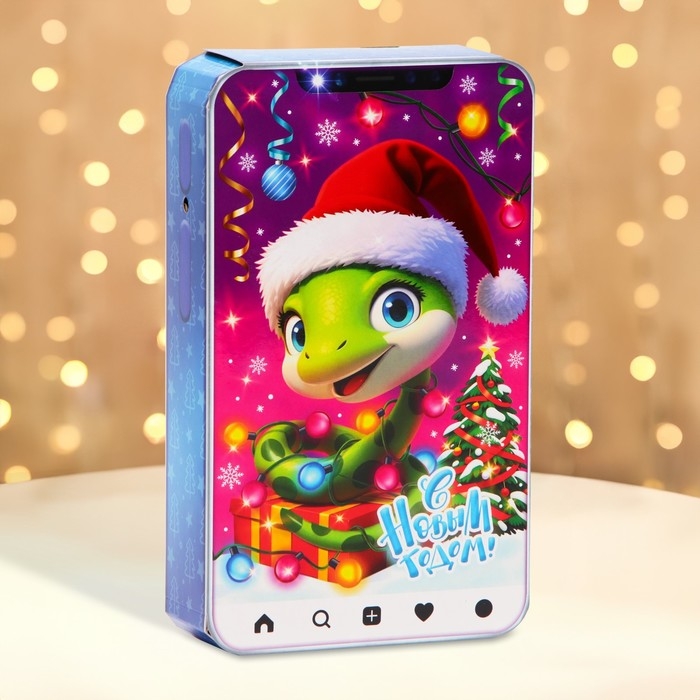 Подарочная коробка новогодняя Серпантинки 12,7 х 4,5 х 21,5 см Подарочная коробка новогодняя Серпантинки 12,7 х 4,5 х 21,5 см