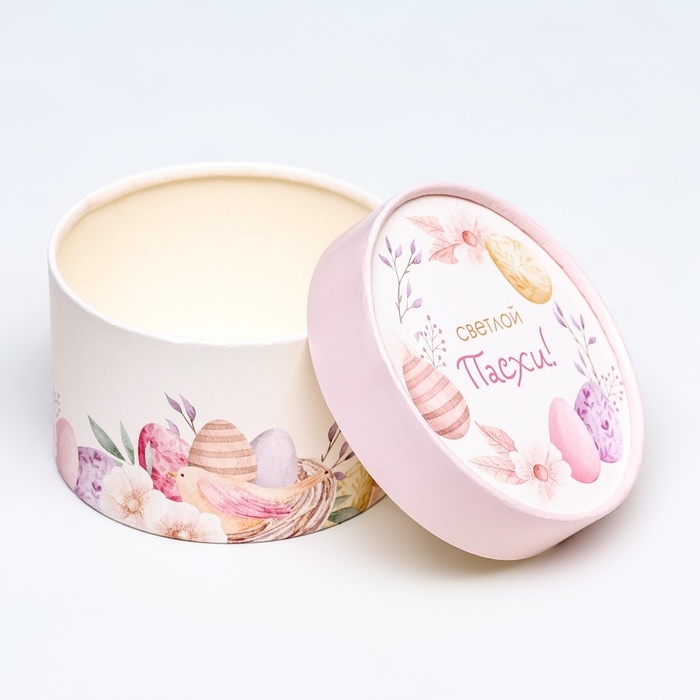 Коробка Коробка "Светлой пасхи", завальцованная, 13 х 8,5 см