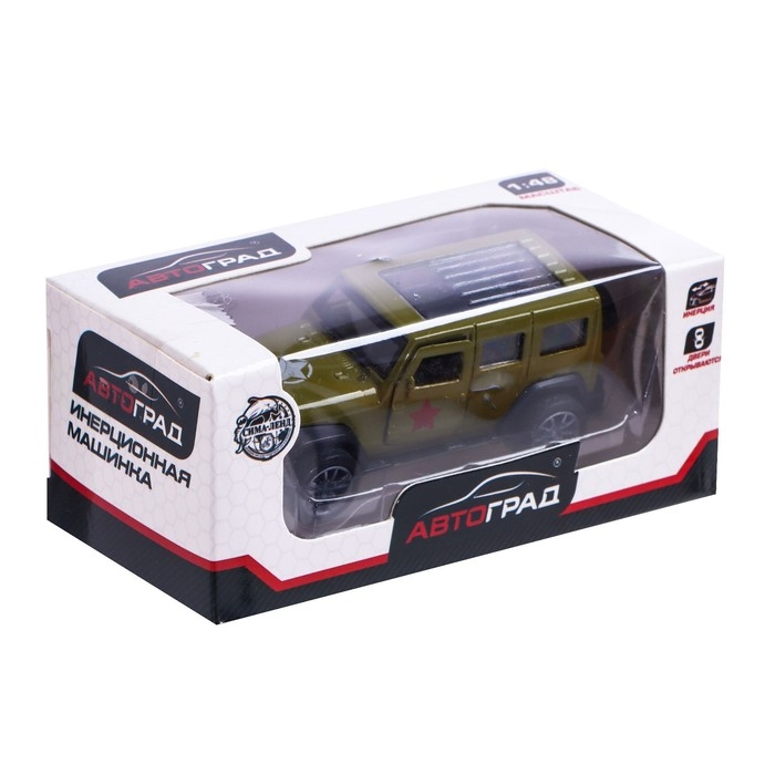Машина металлическая «Армия», 1:48, инерция, открываются двери, цвет зелёный Машина металлическая «Армия», 1:48, инерция, открываются двери, цвет зелёный