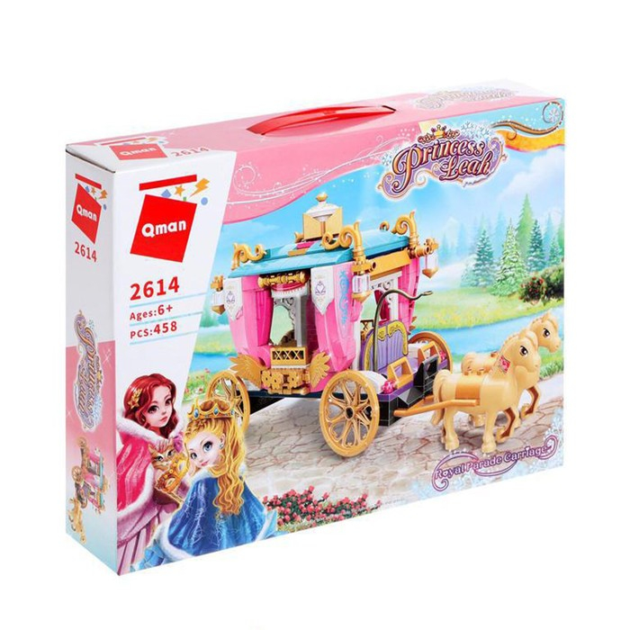 Конструктор Принцессы «Королевская карета», 2 минифигуры и 458 деталей Конструктор Принцессы «Королевская карета», 2 минифигуры и 458 деталей