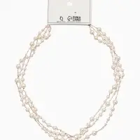 Бусы жемчужные d=3,4,5,6,8,10, цвет белый в золоте Бусы жемчужные d=3,4,5,6,8,10, цвет белый в золоте