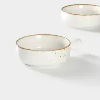 Кокотницы «Церера», набор 2 шт., d=15 см, 500 мл, фарфор, белые Кокотницы «Церера», набор 2 шт., d=15 см, 500 мл, фарфор, белые