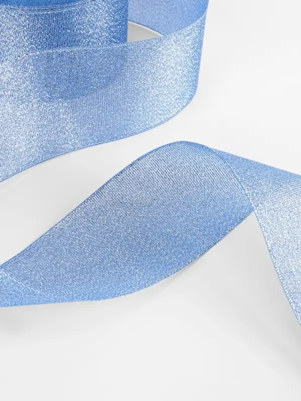 Лента парчовая, 50 мм, 23&plusmn;1 м, синяя №037