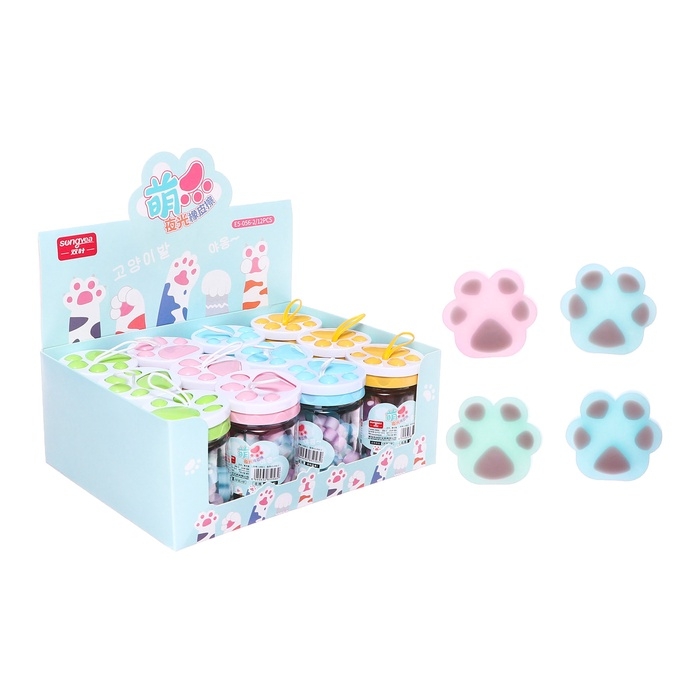 Набор ластиков фигурных 18 штук в пластиковой коробке МИКС Лапки Набор ластиков фигурных 18 штук в пластиковой коробке МИКС Лапки