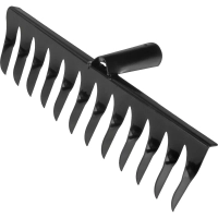 Грабли стальные, 12 витых зубьев, без черенка