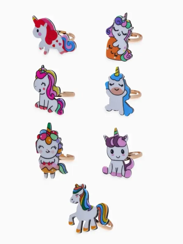 Кольцо &laquo;Выбражулька. Единороги&raquo;, форма МИКС, разноцветное, безразмерное