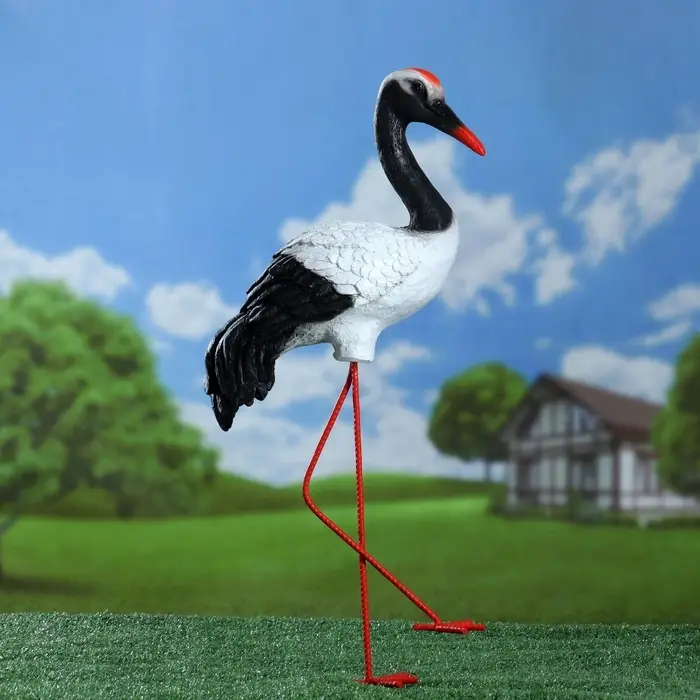 Садовая фигура из полистоуна &laquo;Журавль&raquo;, 40&times;16&times;25 см