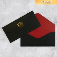 Конверт подарочный &laquo;Герб&raquo;, софт тач, тиснение, 19&times;9 см