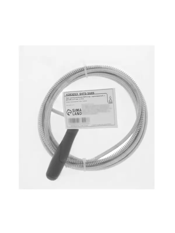 Трос сантехнический ZEIN engr, оцинкованный, с ручкой, d=5 мм, L=3 м