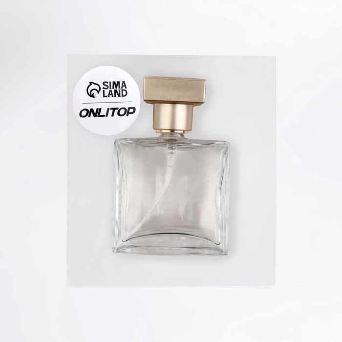 Флакон для парфюма, с распылителем, стеклянный, 25 мл, цвет прозрачный/бронзовый Флакон для парфюма, с распылителем, стеклянный, 25 мл, цвет прозрачный/бронзовый