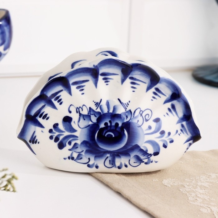 Салфетница «Ракушка», гжель Салфетница «Ракушка», гжель