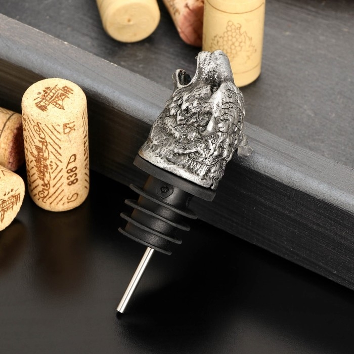 Гейзер для вина Magistro «Тигр», 9 см, цвет серебряный