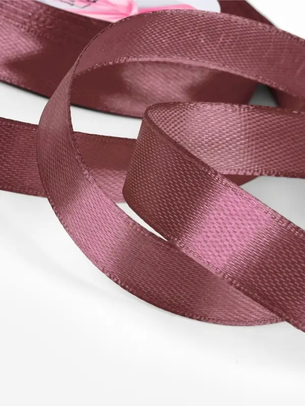 Лента атласная, 12 мм, 23±1 м, цвет бурый Лента атласная, 12 мм, 23±1 м, цвет бурый