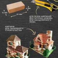 Конструктор из кирпичиков Архитектурное моделирование &laquo;Для свободного творчества&raquo;, коричневый, 600 деталей