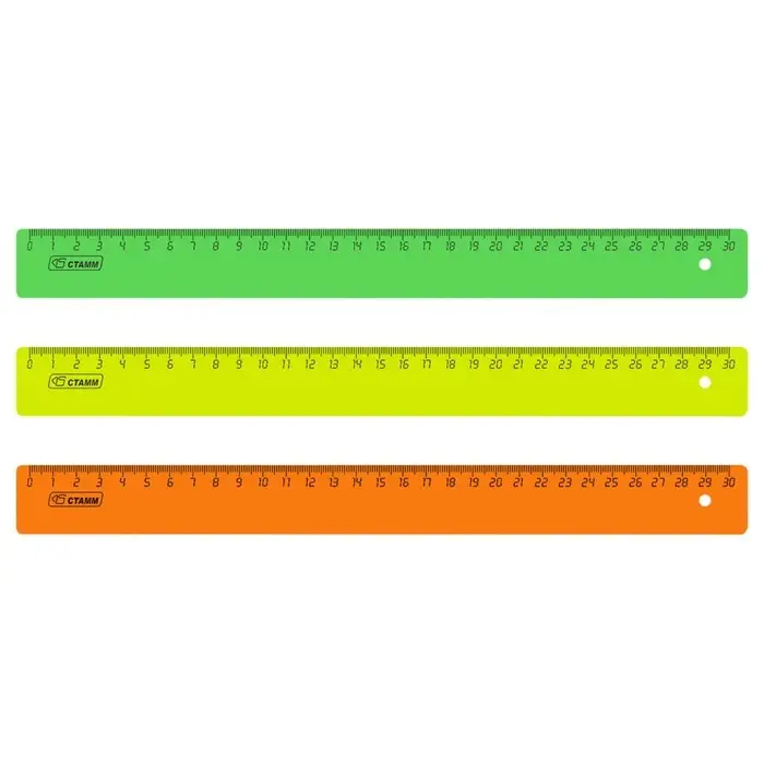 Линейка 30 см Стамм Neon, пластиковая, непрозрачная, неоновые цвета, европодвес, микс (цена за 1 шт.) Линейка 30 см Стамм Neon, пластиковая, непрозрачная, неоновые цвета, европодвес, микс (цена за 1 шт.)