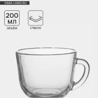 Кружка ОСЗ &laquo;Гламур&raquo;, 200 мл, стекло, прозрачная